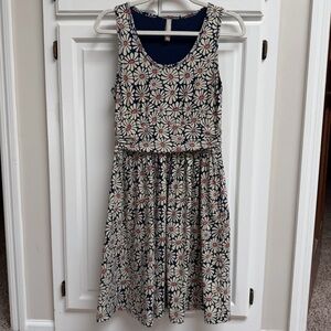 Mata Traders Asheville Dress in Matisse Navy Floral Print Size Small